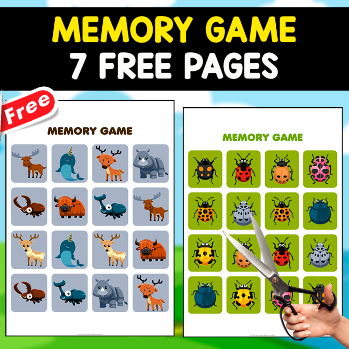 An educational teaching resource from EDITORIAL LAURA EDUCA entitled MEMORY GAME | 7 FREE ACTIVITIES downloadable at Teach Simple.