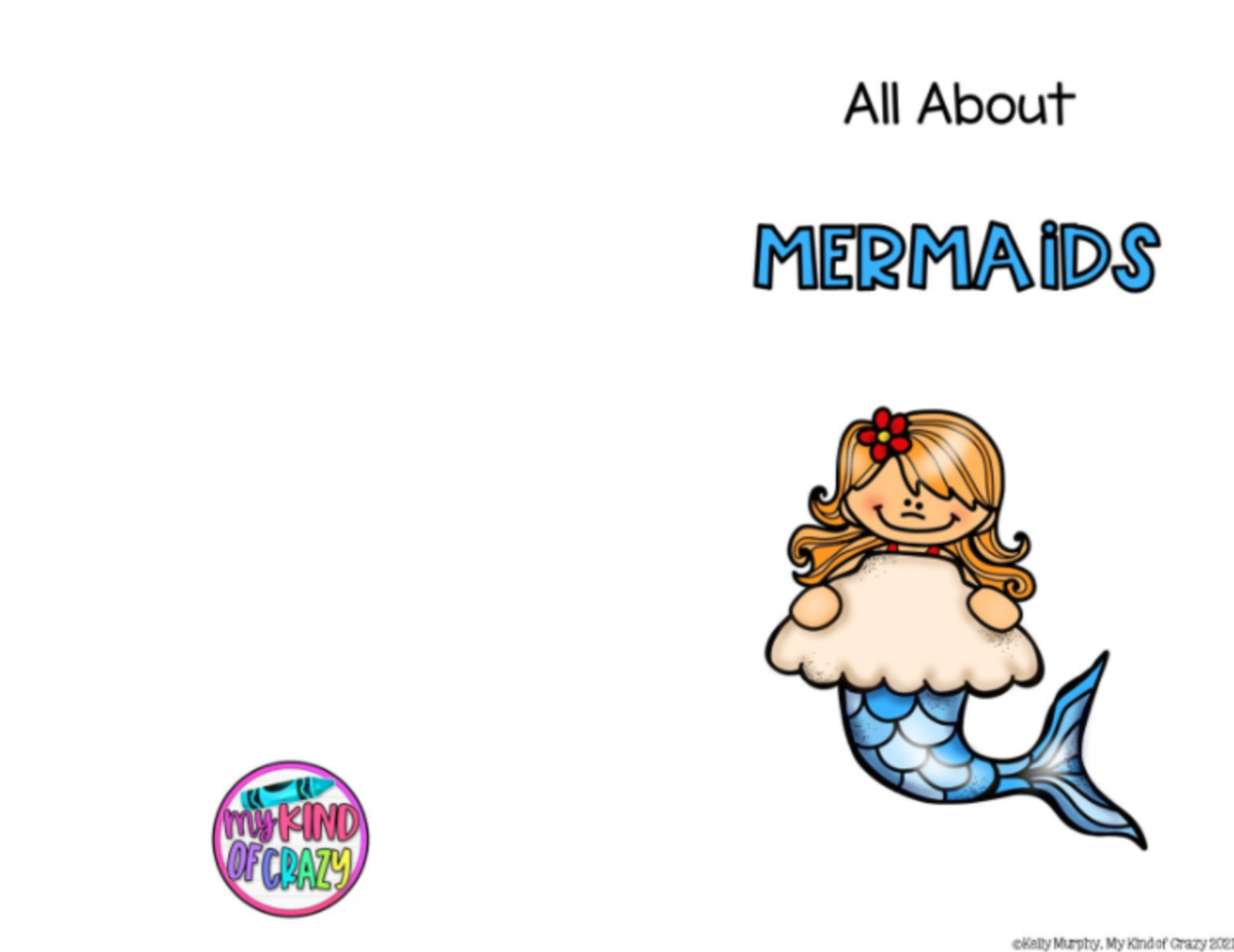 An educational teaching resource from My Kind of Crazy entitled Mermaids Adapted Book, Printable, Color and BW downloadable at Teach Simple.