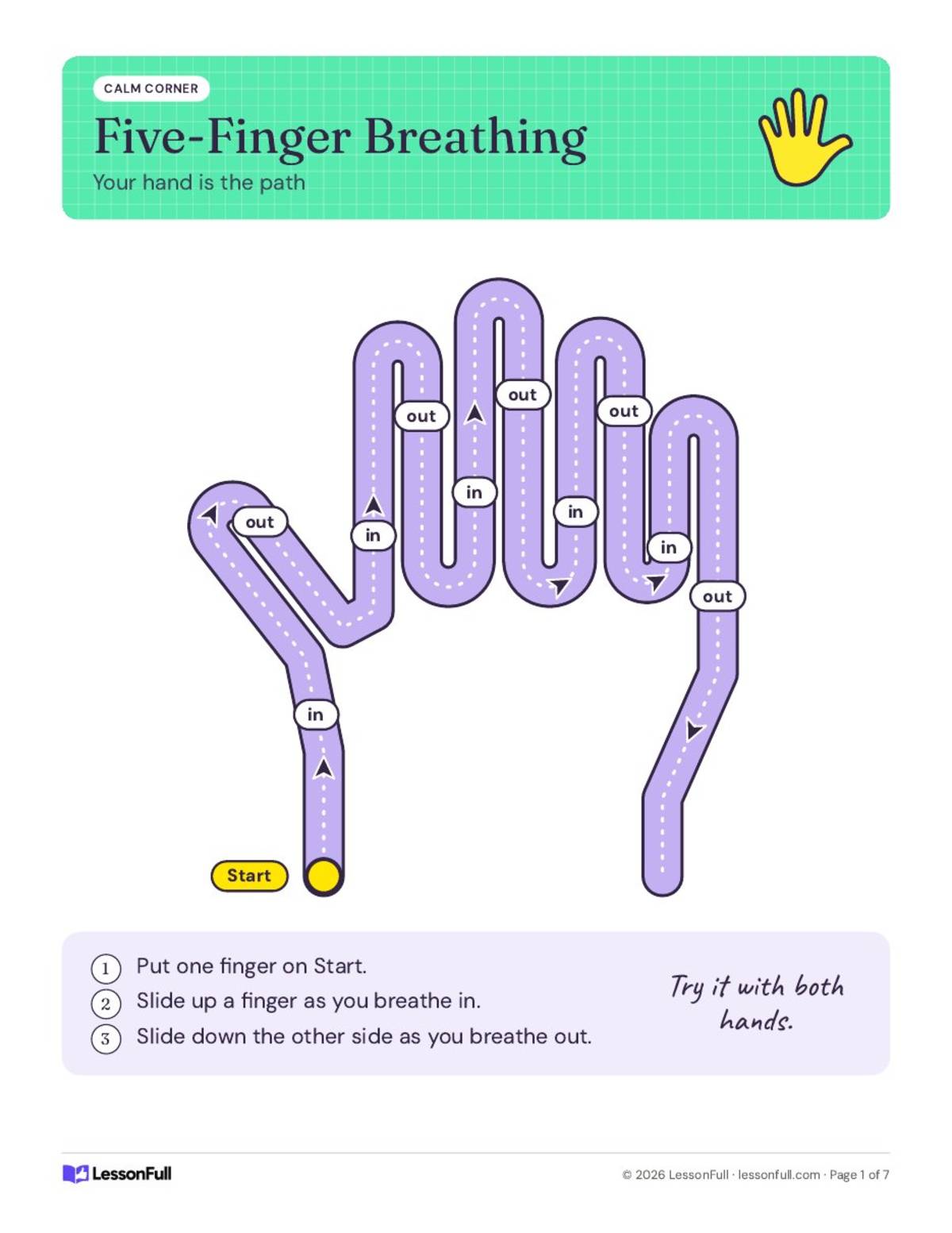 Breathing Exercises for Kids – Calming Corner Cards & Posters preview