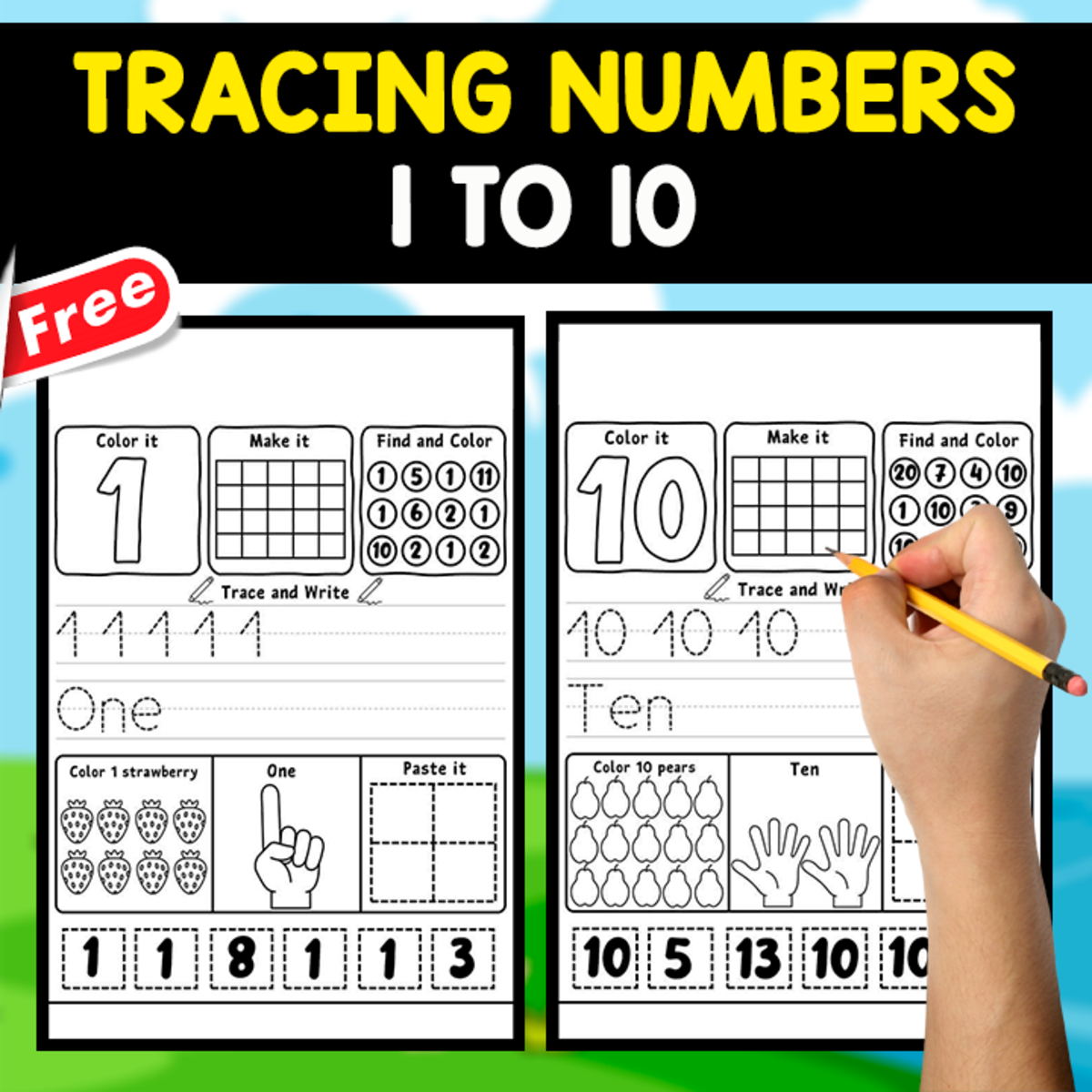 An educational teaching resource from EDITORIAL LAURA EDUCA entitled MINIBOOK FOR TRACING NUMBERS 1 TO 10 | IN ENGLISH downloadable at Teach Simple.