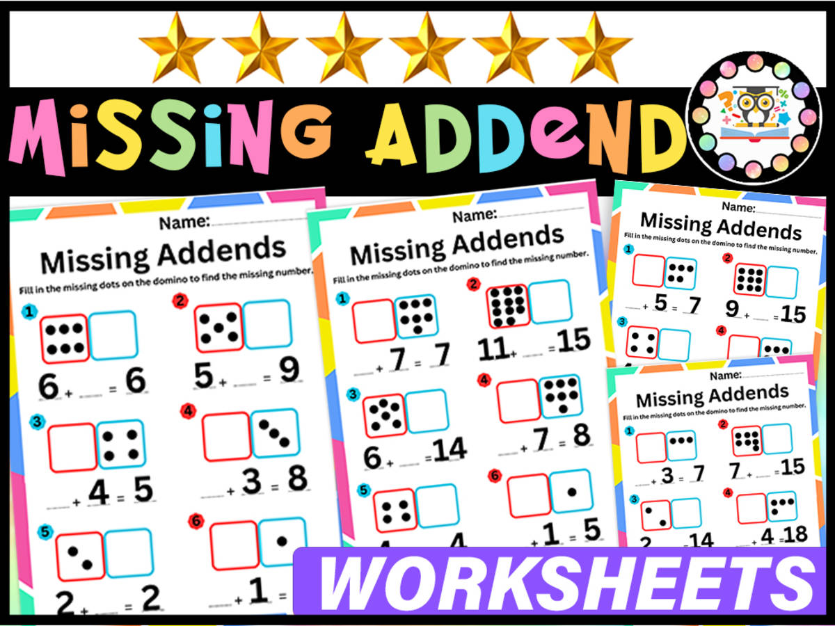 An educational teaching resource from LAMO entitled Missing Addend Worksheets Domino|Missing AddendNumbers Part Part Whole downloadable at Teach Simple.