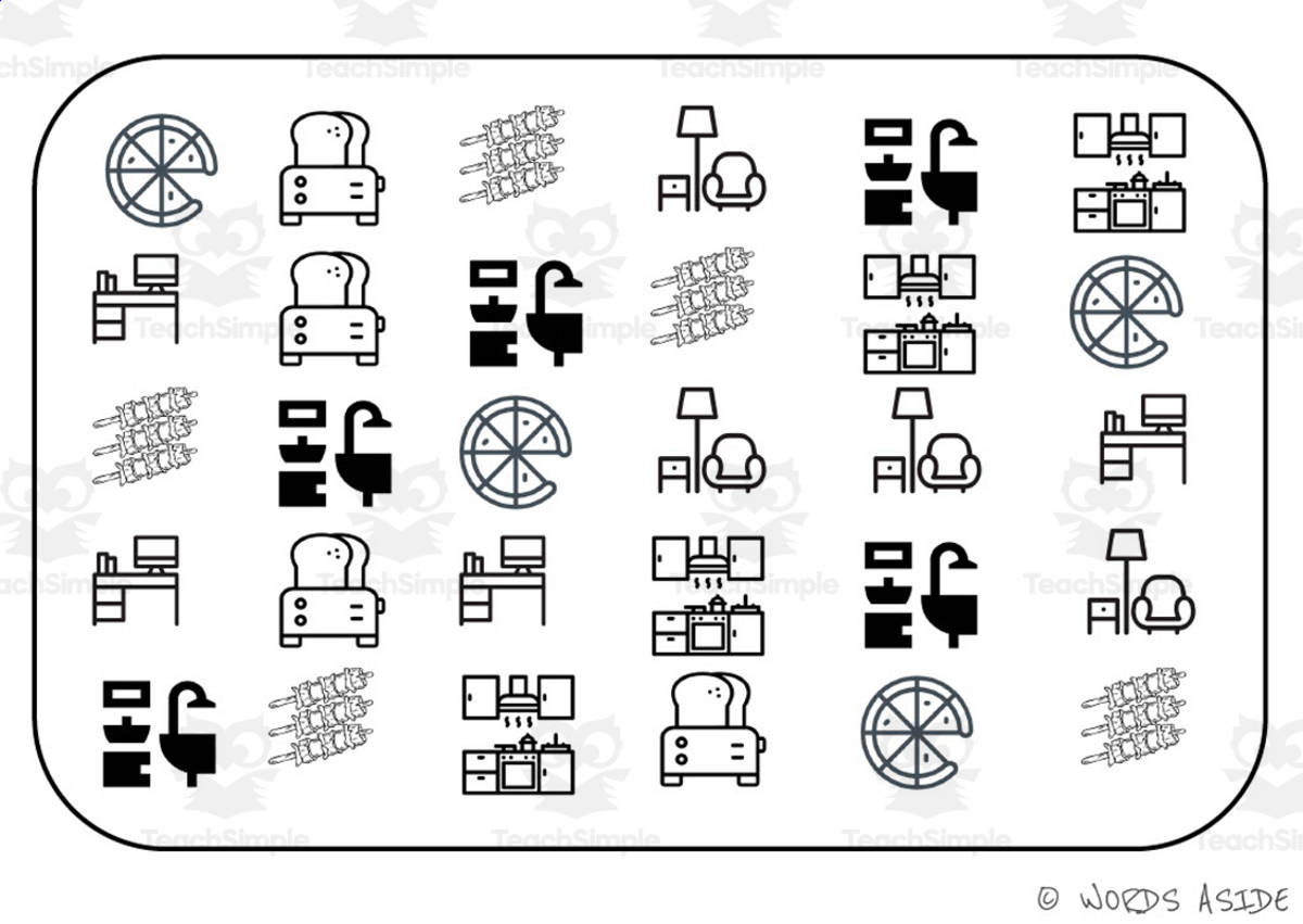 An educational teaching resource from WORDS ASIDE entitled Mixed Semantic Activity Boards Pack 4 downloadable at Teach Simple.