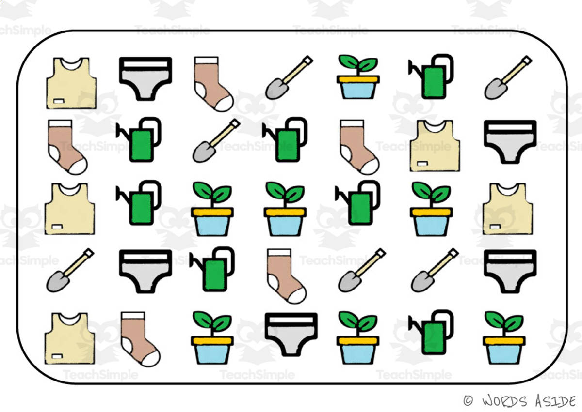 An educational teaching resource from WORDS ASIDE entitled Mixed Semantic Activity Boards Pack 9 downloadable at Teach Simple.