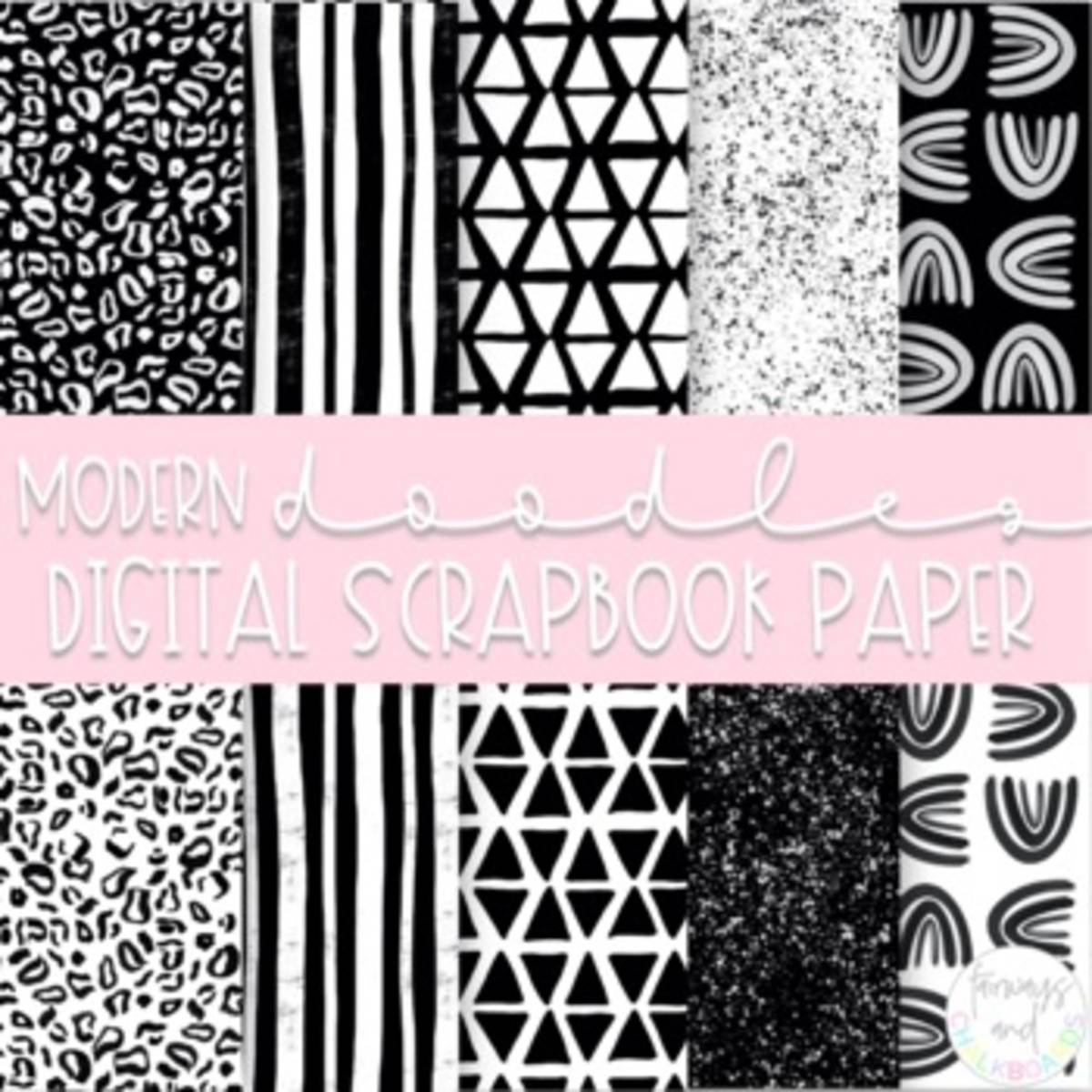 An educational teaching resource from Fairways and Chalkboards entitled Modern Minimalist Doodle ll Paper downloadable at Teach Simple.