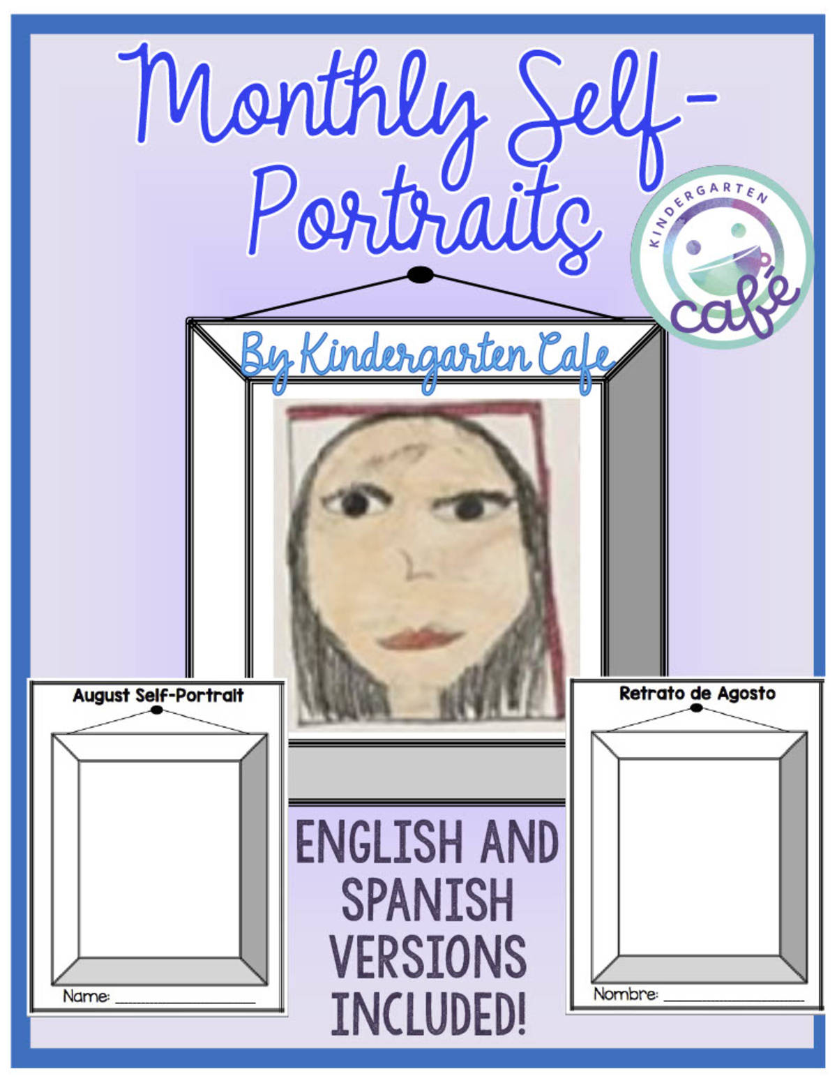 An educational teaching resource from Kindergarten Cafe entitled Monthly Self-Portraits | Student-Led Drawing Activity downloadable at Teach Simple.