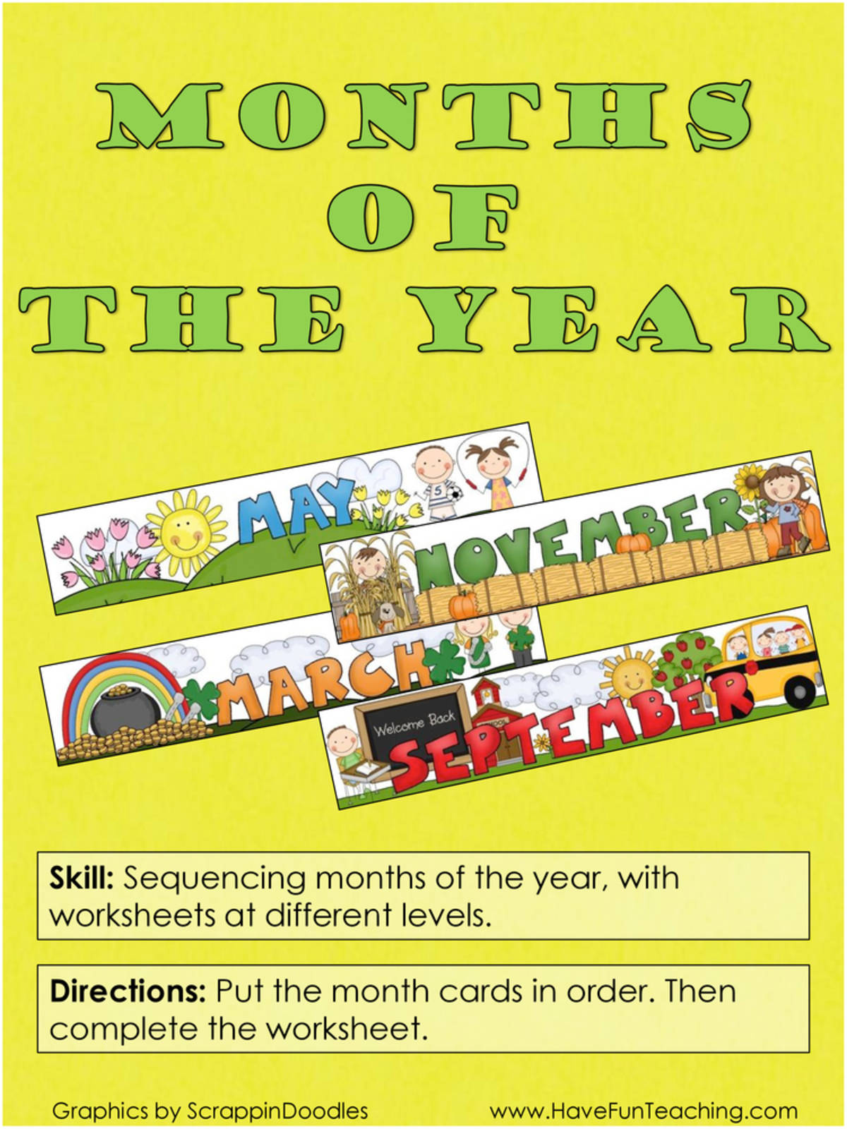 An educational teaching resource from Have Fun Teaching entitled Months of the Year Activity downloadable at Teach Simple.