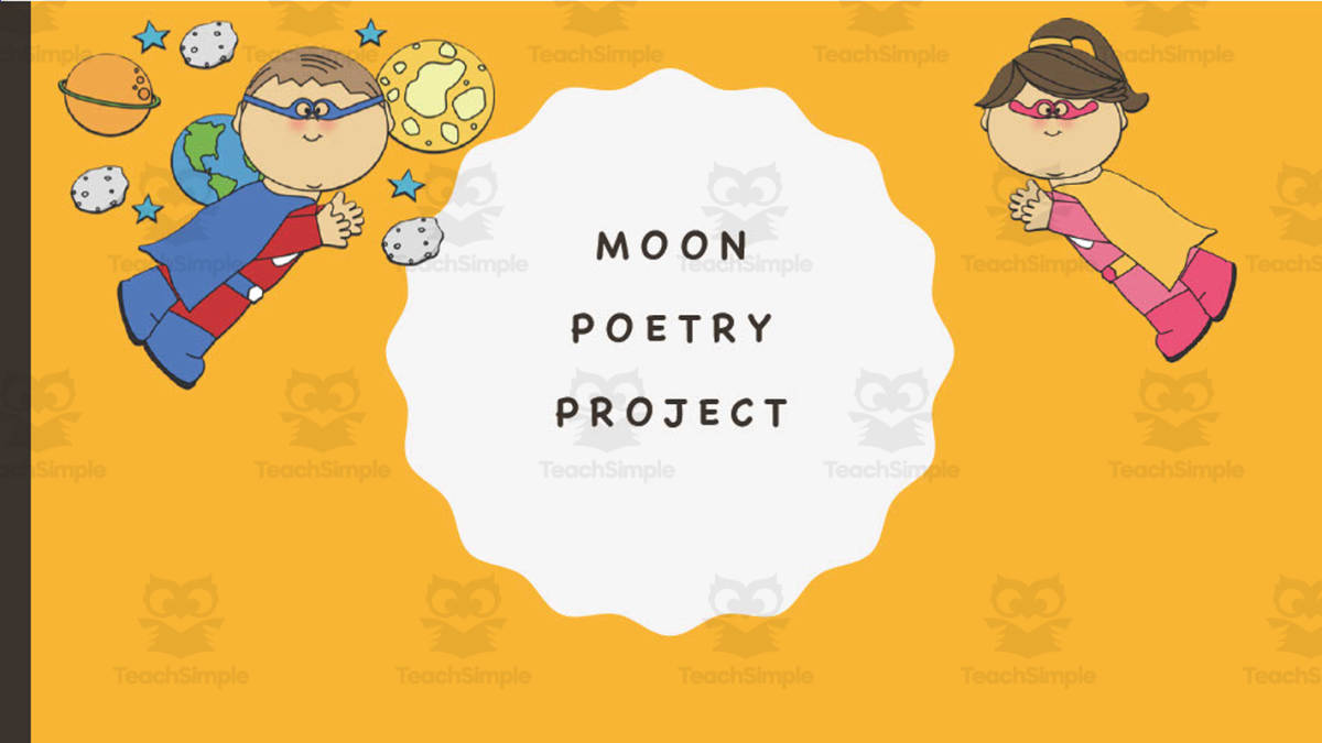 An educational teaching resource from Golden Promise entitled Moon Poetry Project downloadable at Teach Simple.