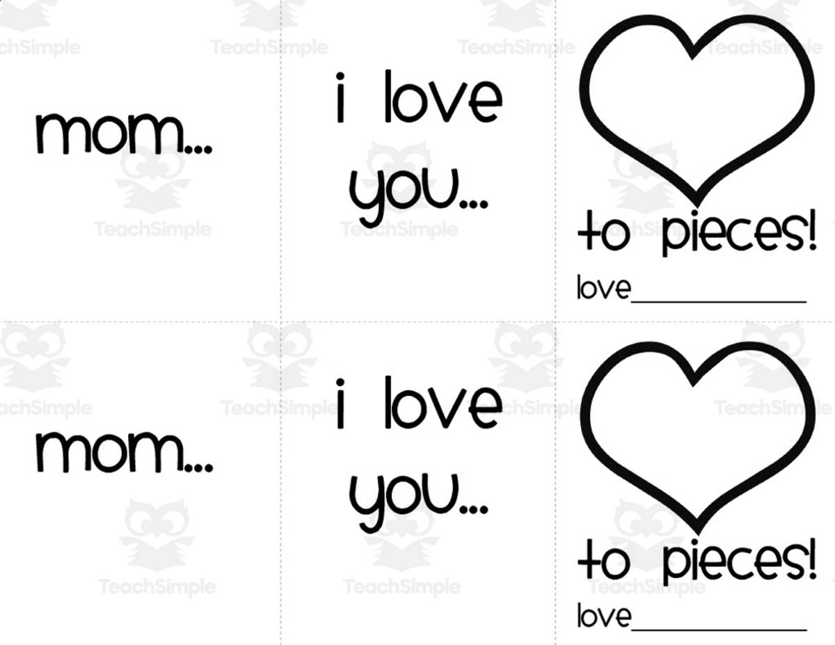An educational teaching resource from O'Hoppy Day entitled Mother's Day Card downloadable at Teach Simple.