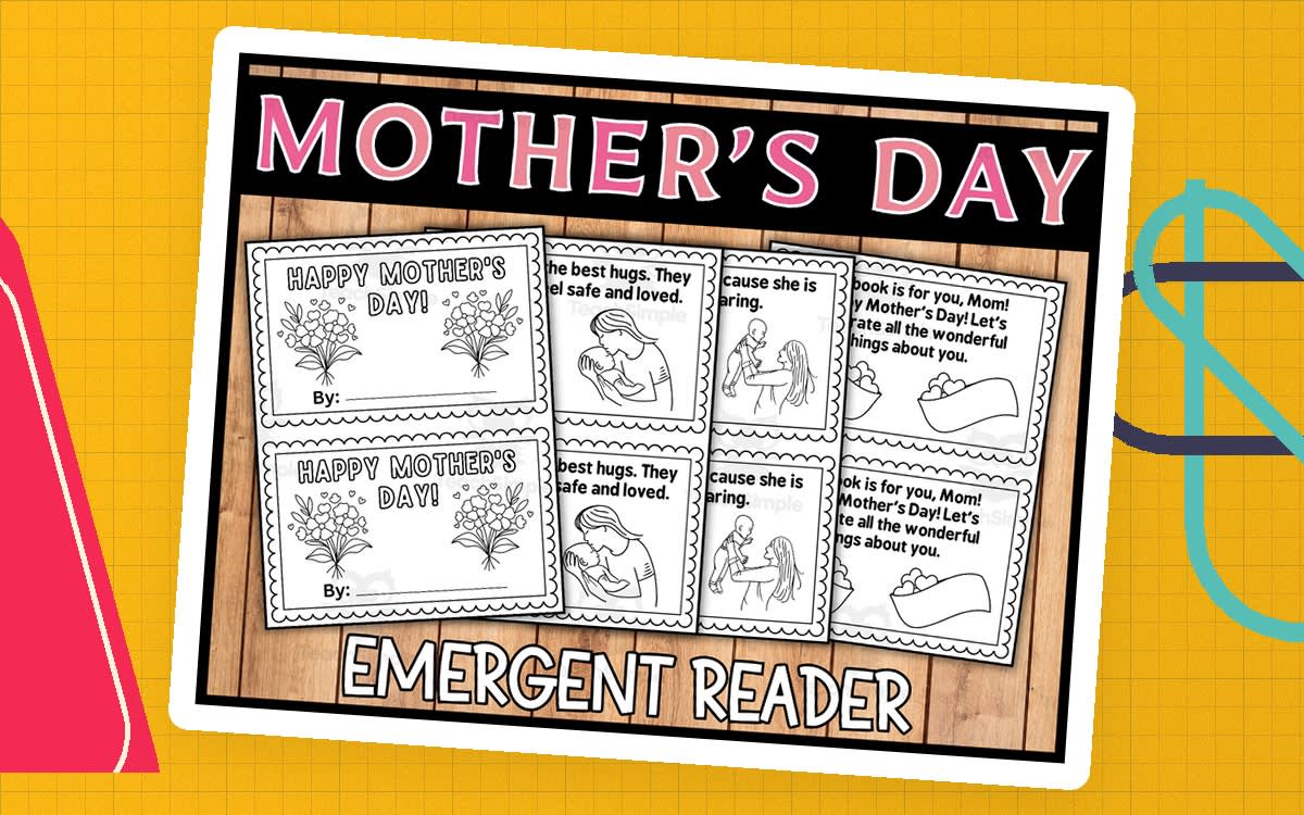 An educational teaching resource from Wonderland School entitled Mother's Day Emergent Reader | Mothers Day Reading Activity downloadable at Teach Simple.