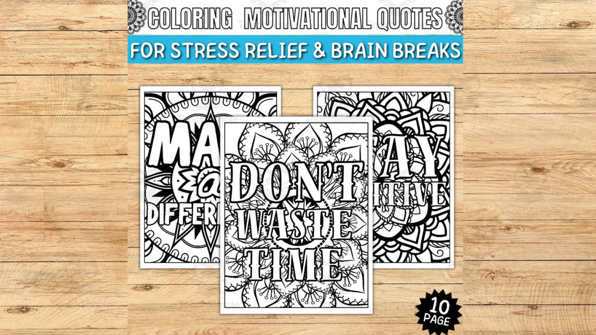 An educational teaching resource from Style Your Classroom entitled Motivational Mandalas: Intricately Designed Coloring Pages with Uplifting Quotes! - mandala coloring pages. downloadable at Teach Simple.