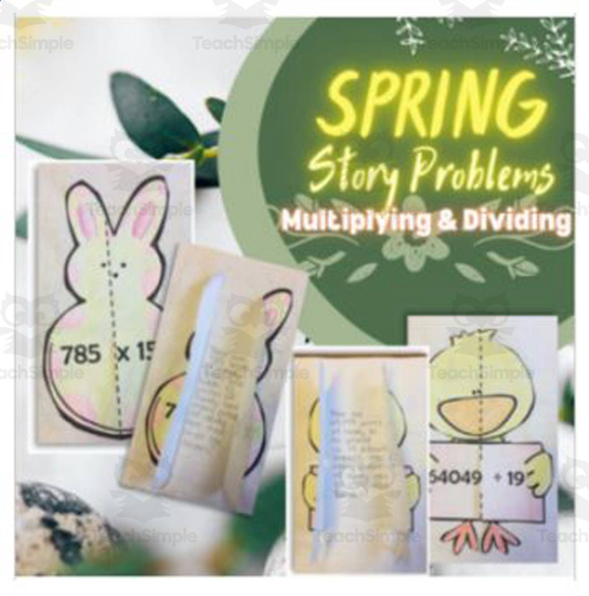 An educational teaching resource from Big Apple Teaching entitled Multiplication and Division Story Problems downloadable at Teach Simple.