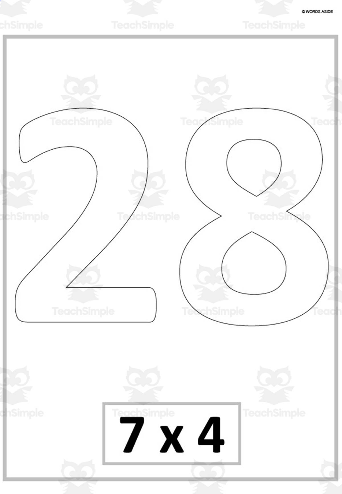 An educational teaching resource from WORDS ASIDE entitled Multiplication Repeated Addition Posters x4 downloadable at Teach Simple.
