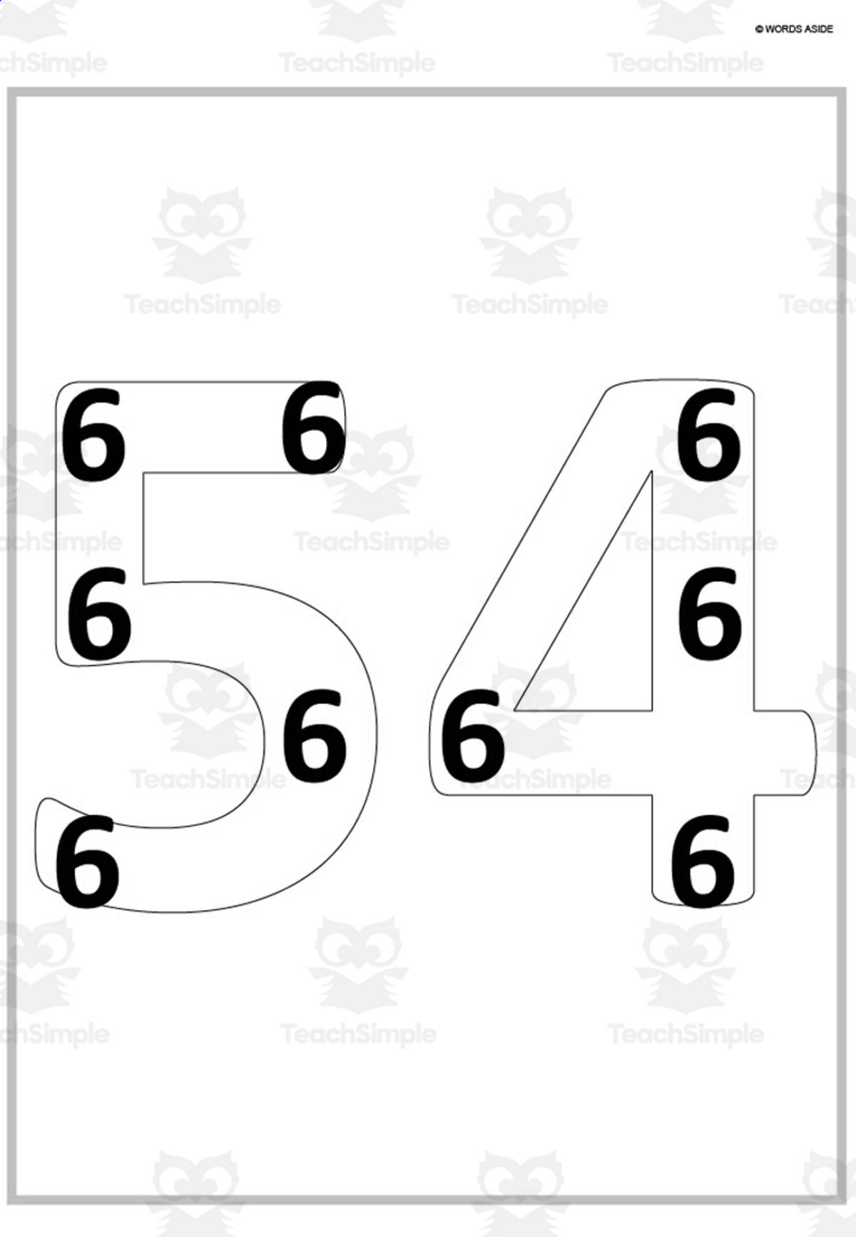 An educational teaching resource from WORDS ASIDE entitled Multiplication Repeated Addition Posters x6 downloadable at Teach Simple.