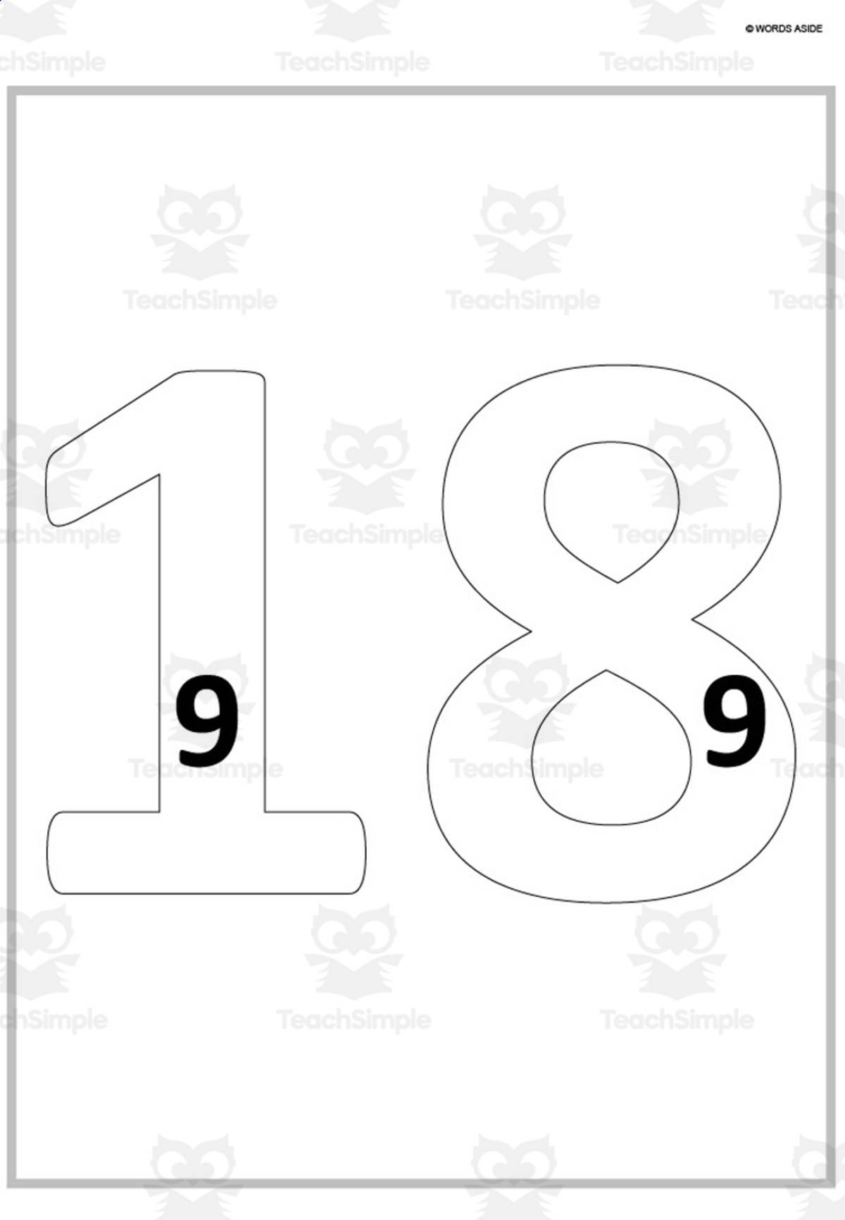 An educational teaching resource from WORDS ASIDE entitled Multiplication Repeated Addition Posters x9 downloadable at Teach Simple.