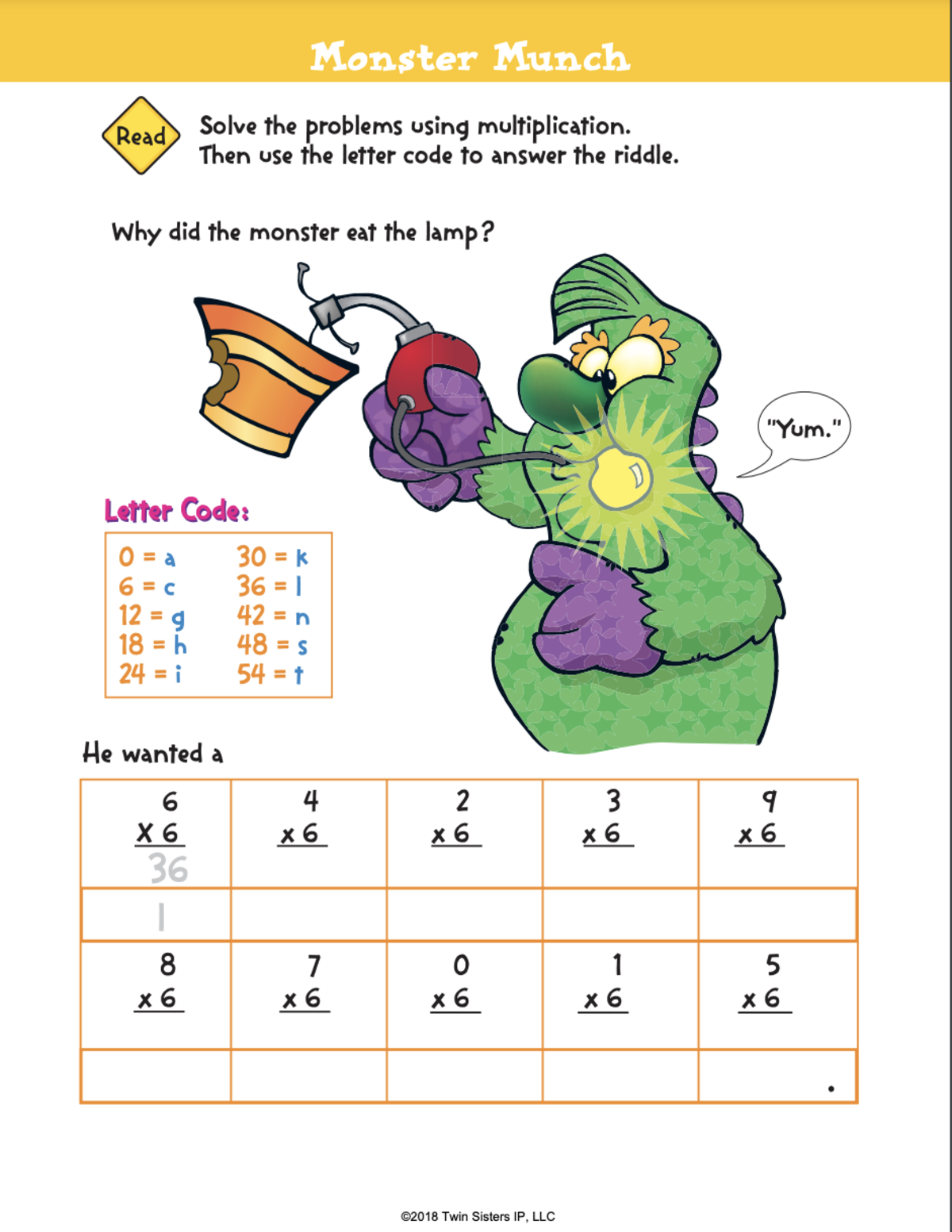 An educational teaching resource from Twin Sisters Digital Media entitled Multiplication Review Printable Workbook downloadable at Teach Simple.