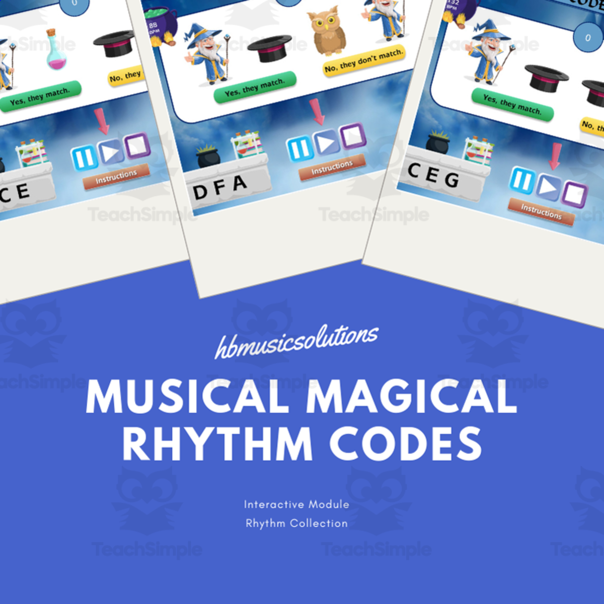 An educational teaching resource from Hbmusicsolutions's Shop entitled Musical Magical Rhythm Codes | Interactive Rhythm Activities downloadable at Teach Simple.