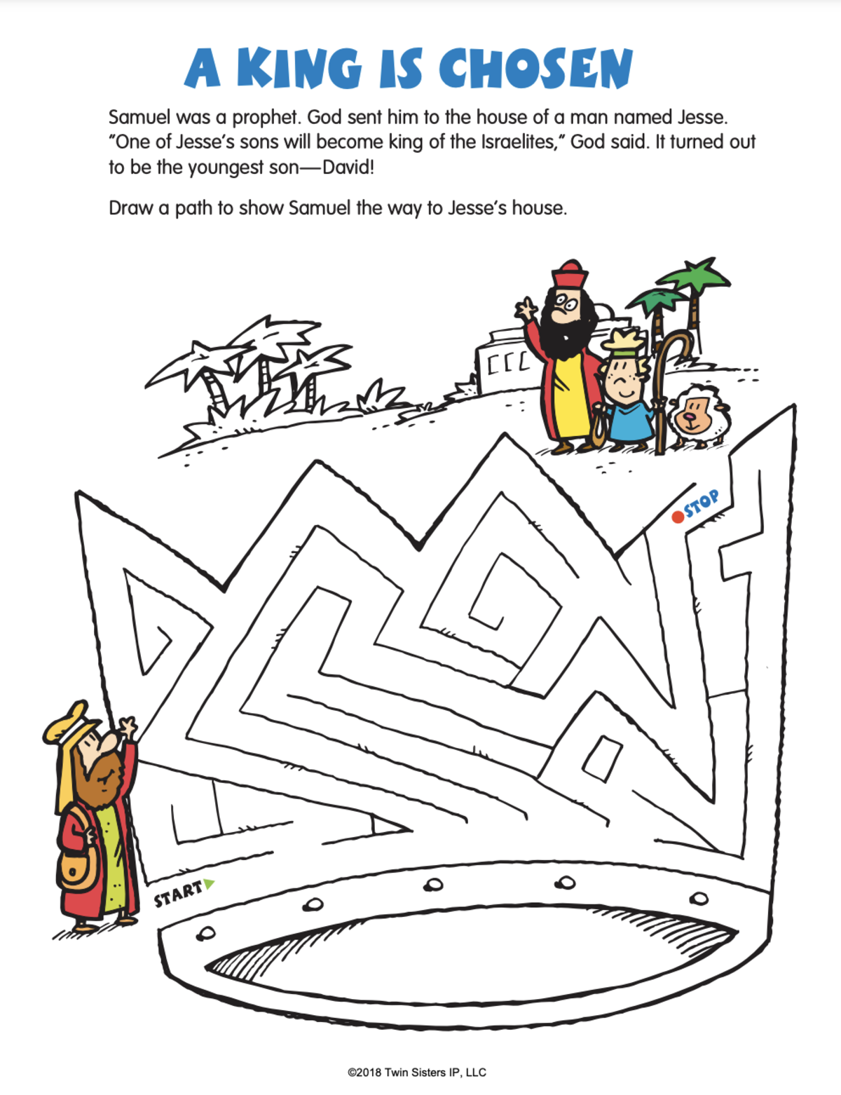 An educational teaching resource from Twin Sisters Digital Media entitled My First Bible Story Mazes: Volume 2 Activity Book downloadable at Teach Simple.