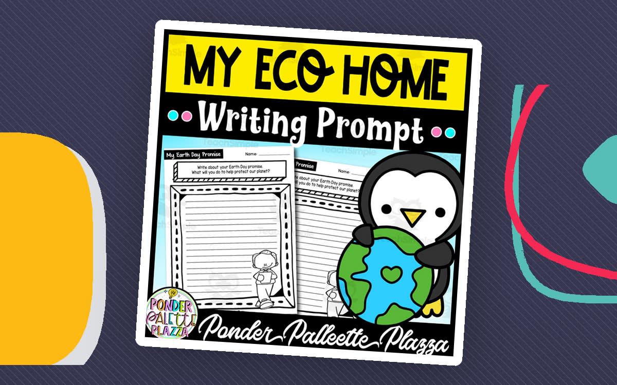 An educational teaching resource from Ponder Palette Plazza entitled My Green Dream Home - Writing Prompt downloadable at Teach Simple.