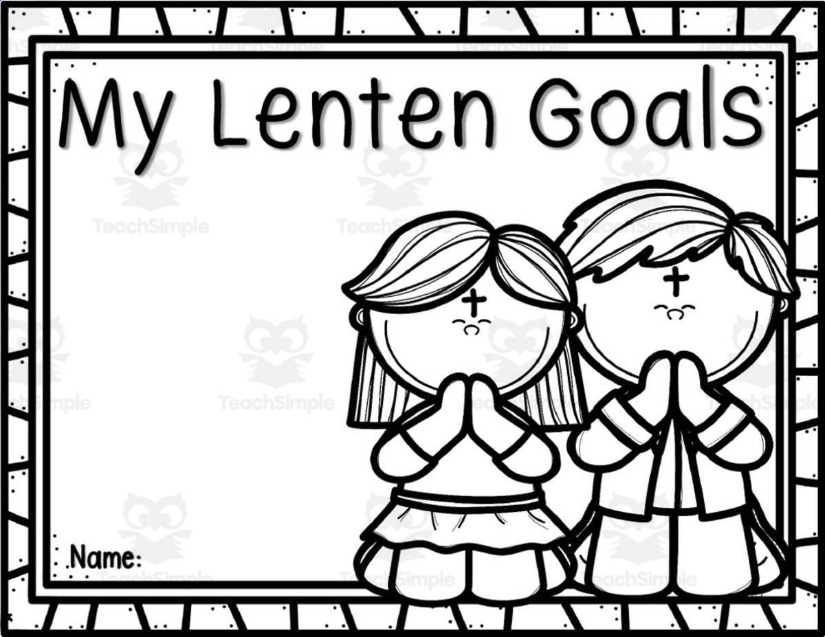 An educational teaching resource from Glitter and Grace entitled My Lenten Goals Journal downloadable at Teach Simple.