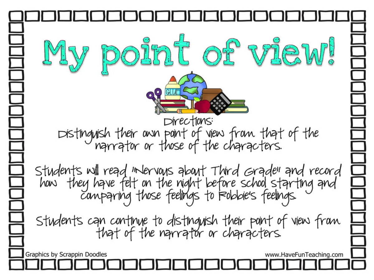 An educational teaching resource from Have Fun Teaching entitled My Point of View Activity downloadable at Teach Simple.