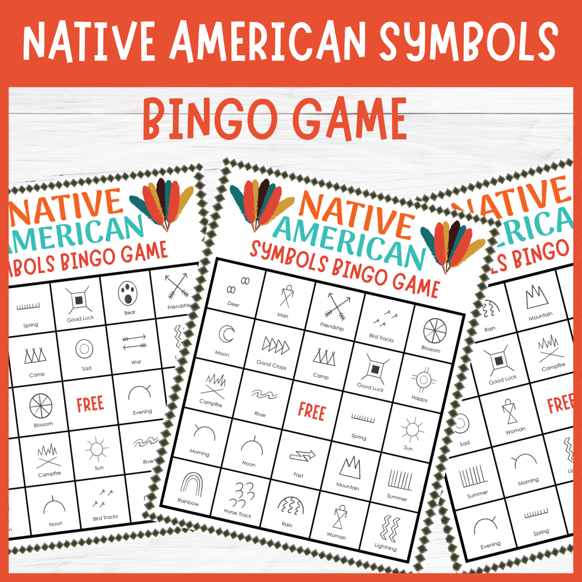 An educational teaching resource from Perfect_Printables entitled Native American Heritage Month Symbols Bingo | Indigenous Peoples Sign downloadable at Teach Simple.