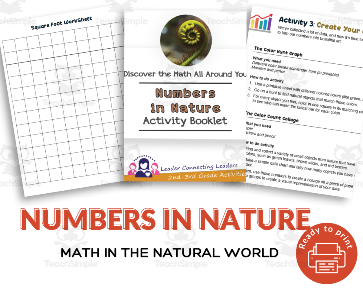 An educational teaching resource from Leader Connecting Leaders entitled Nature's Math: Numbers in the Natural World downloadable at Teach Simple.