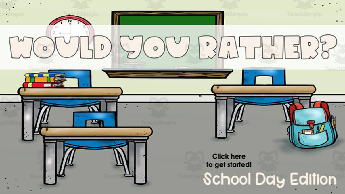 An educational teaching resource from Joyful Noise Teaching entitled New School Would You Rather Game downloadable at Teach Simple.
