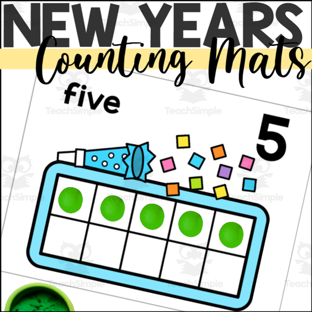 An educational teaching resource from The Connett Connection entitled New Year's Counting Posters 1-10 with Santa downloadable at Teach Simple.