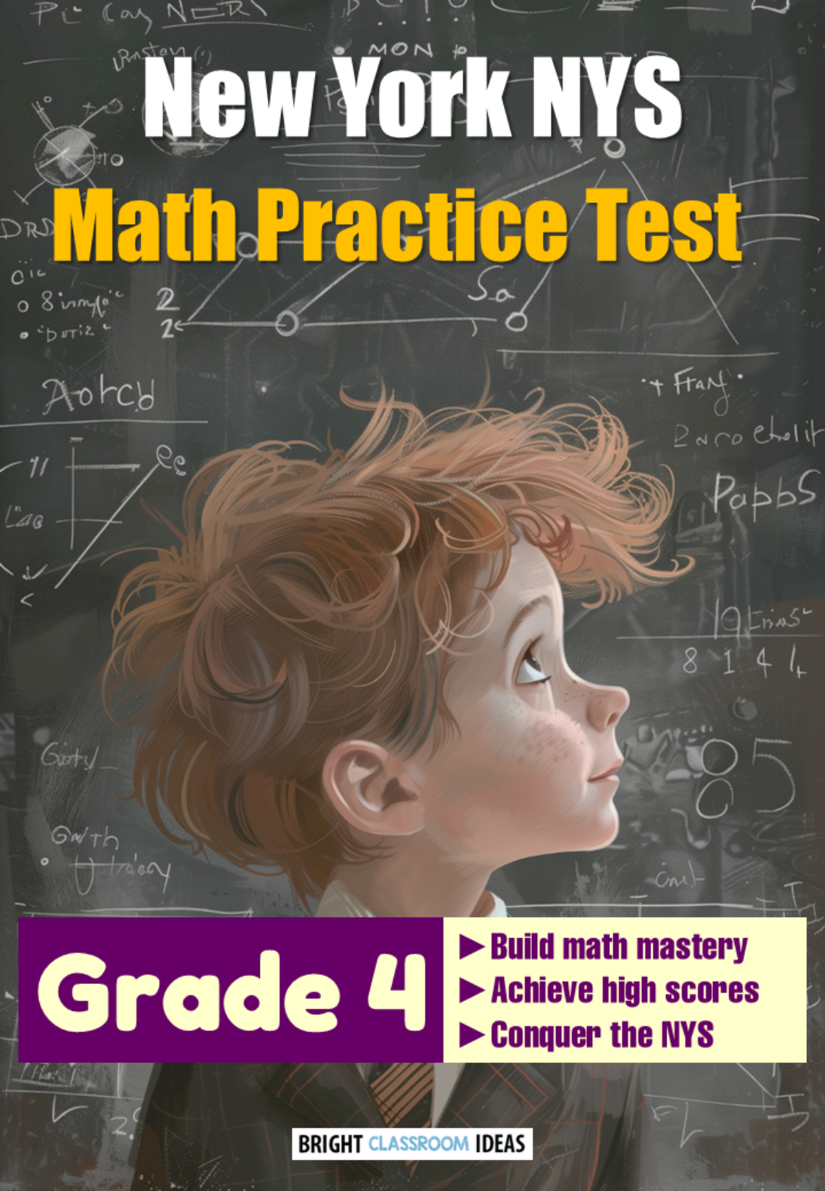 An educational teaching resource from Bright Classroom Ideas Marketplace entitled New York NYS Math Practice Test for Grade 4 downloadable at Teach Simple.
