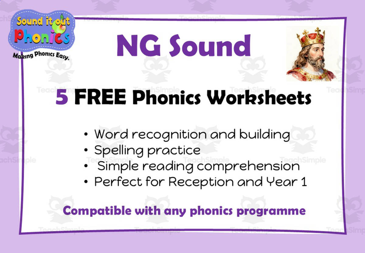 An educational teaching resource from Lilibette's Resources entitled NG 5 FREE Phonics Worksheets downloadable at Teach Simple.