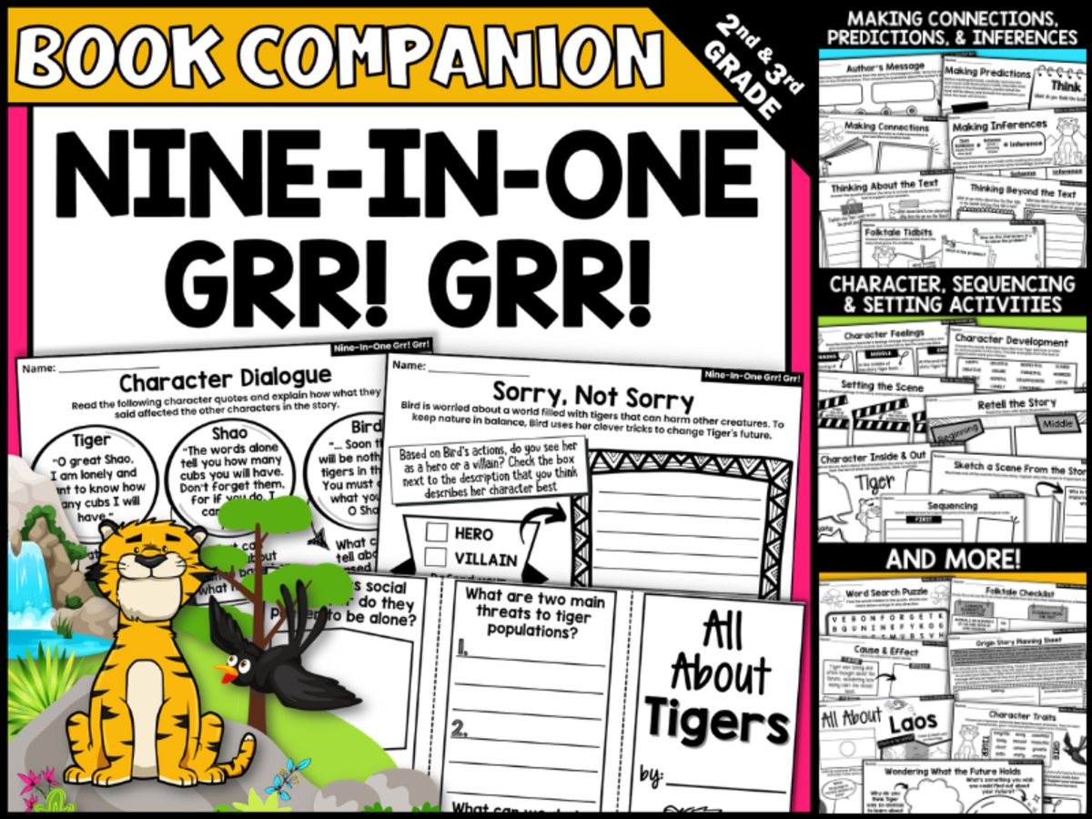 An educational teaching resource from Creatively Gifted entitled Nine-In-One Grr! Grr! Interactive Read-Aloud Activities downloadable at Teach Simple.