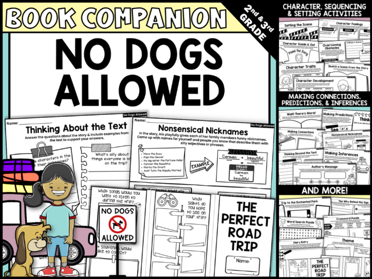 An educational teaching resource from Creatively Gifted entitled No Dogs Allowed, by Sonia Manzano Interactive Read-Aloud Activities downloadable at Teach Simple.