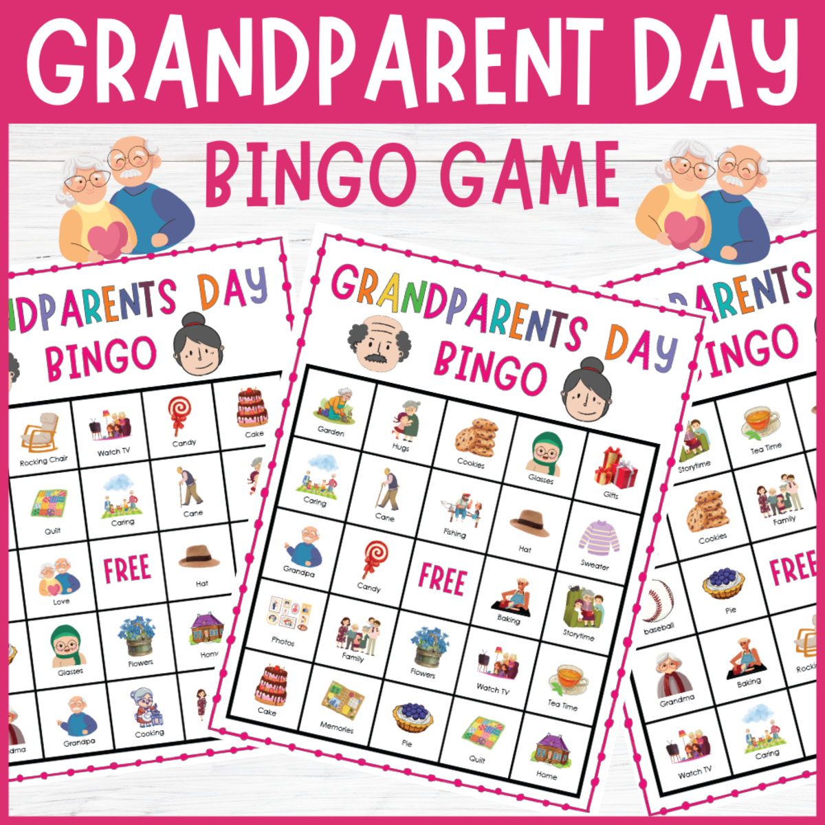 An educational teaching resource from Perfect_Printables entitled No prep grandparents day bingo game, fun & engaging classroom activity downloadable at Teach Simple.