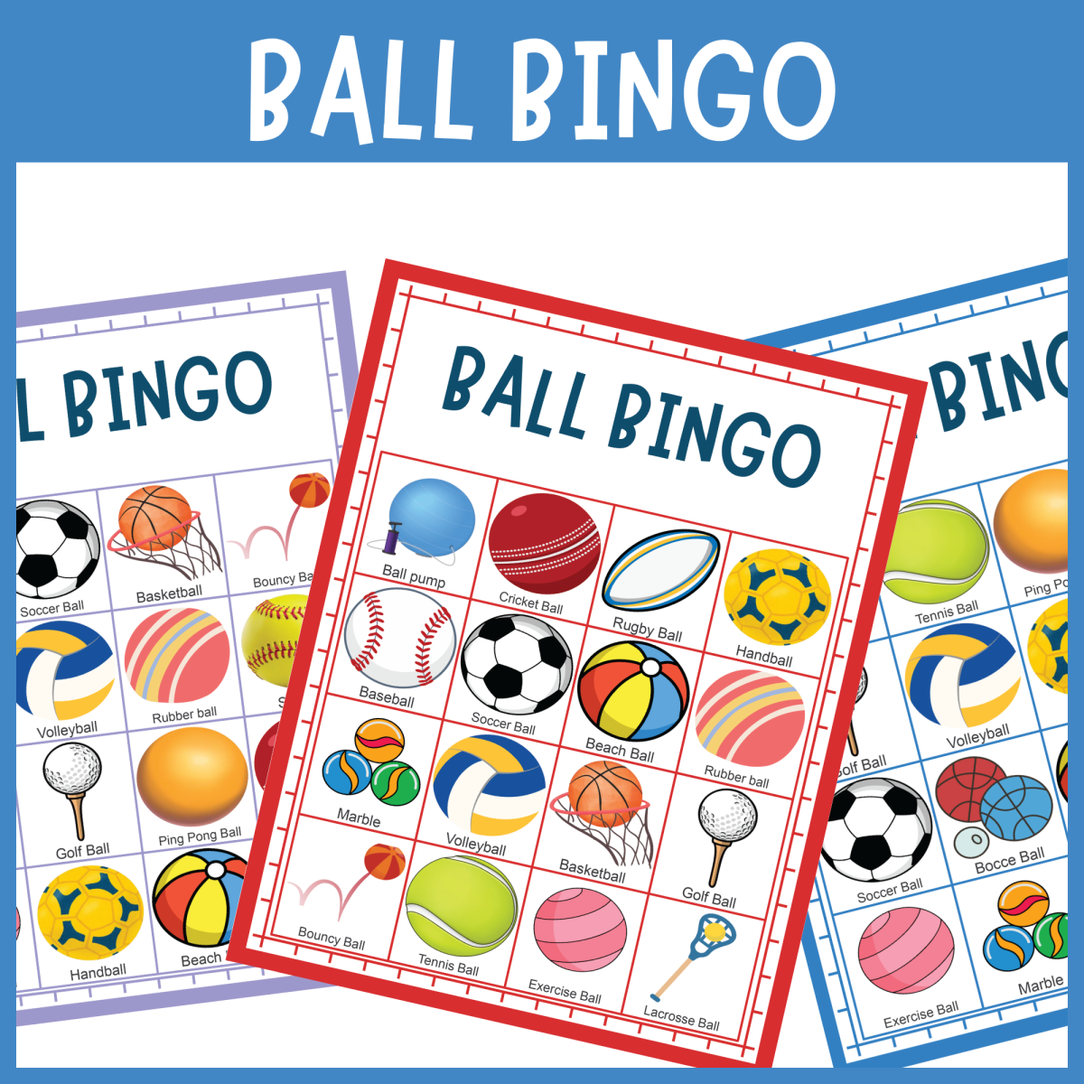 An educational teaching resource from The Clever Llama entitled No Prep P.E Ball study sports bingo game physical education activities downloadable at Teach Simple.
