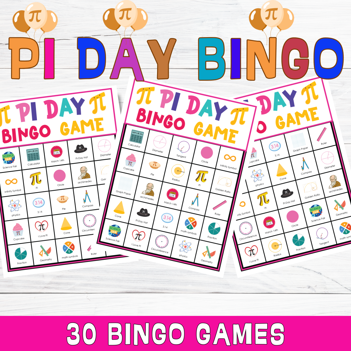 An educational teaching resource from Perfect_Printables entitled No Prep Pi Day Bingo Game  A Fun Math Pi Day Activities For Kids downloadable at Teach Simple.