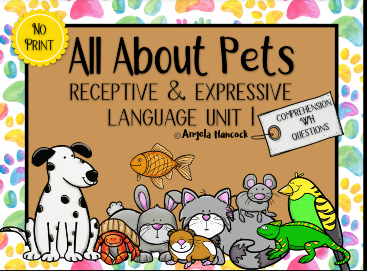 An educational teaching resource from Intrepid Speech Therapy Materials entitled NO PRINT Digital Desk Pet Care Listening Comprehension Passages and Questions downloadable at Teach Simple.
