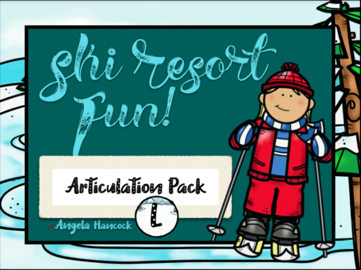 An educational teaching resource from Intrepid Speech Therapy Materials entitled NO PRINT Ski Resort Articulation Pack - L Edition for Distance Learning downloadable at Teach Simple.
