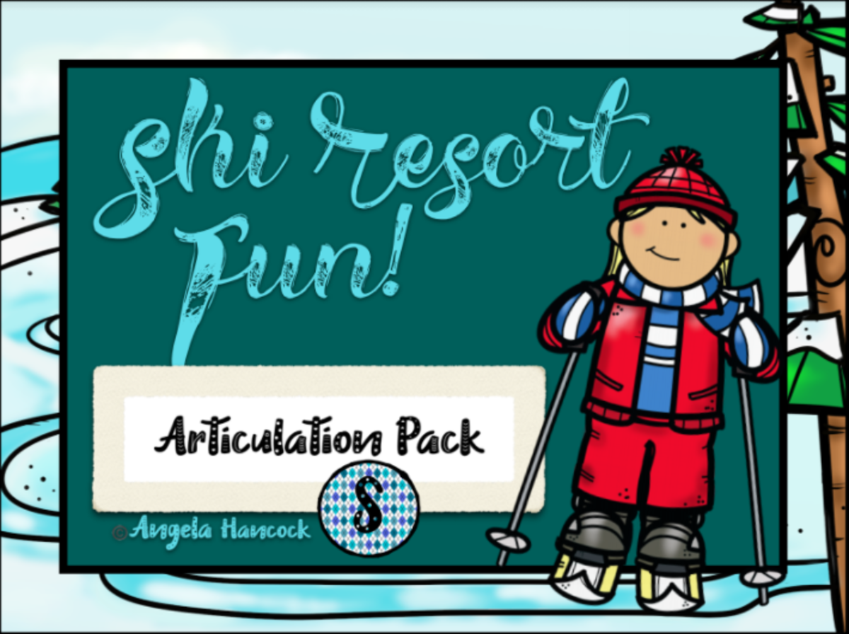 An educational teaching resource from Intrepid Speech Therapy Materials entitled NO PRINT Ski Resort Articulation - S Edition for Distance Learning downloadable at Teach Simple.