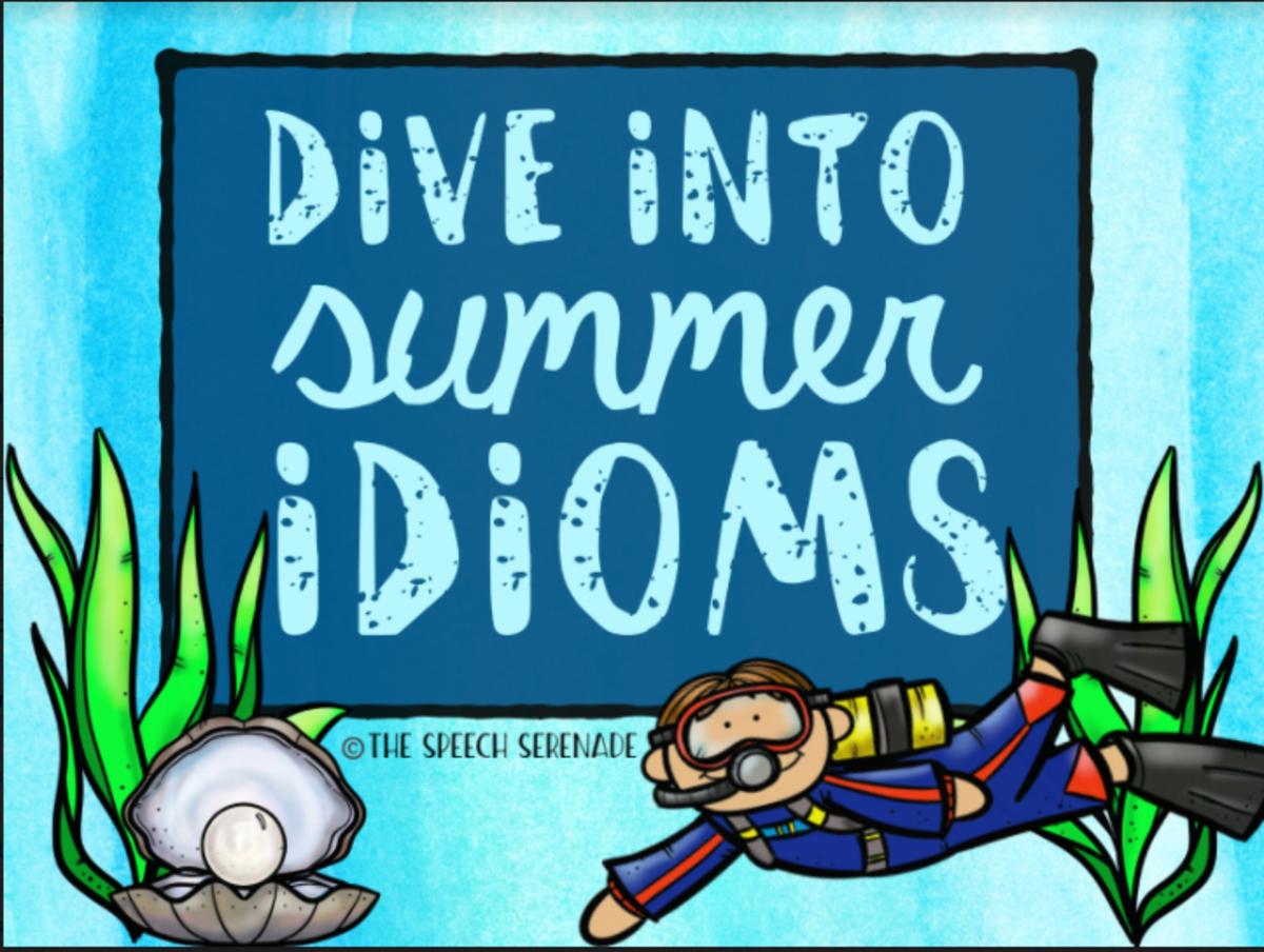 An educational teaching resource from Intrepid Speech Therapy Materials entitled NO PRINT Summer Themed Idioms in Context Activities downloadable at Teach Simple.