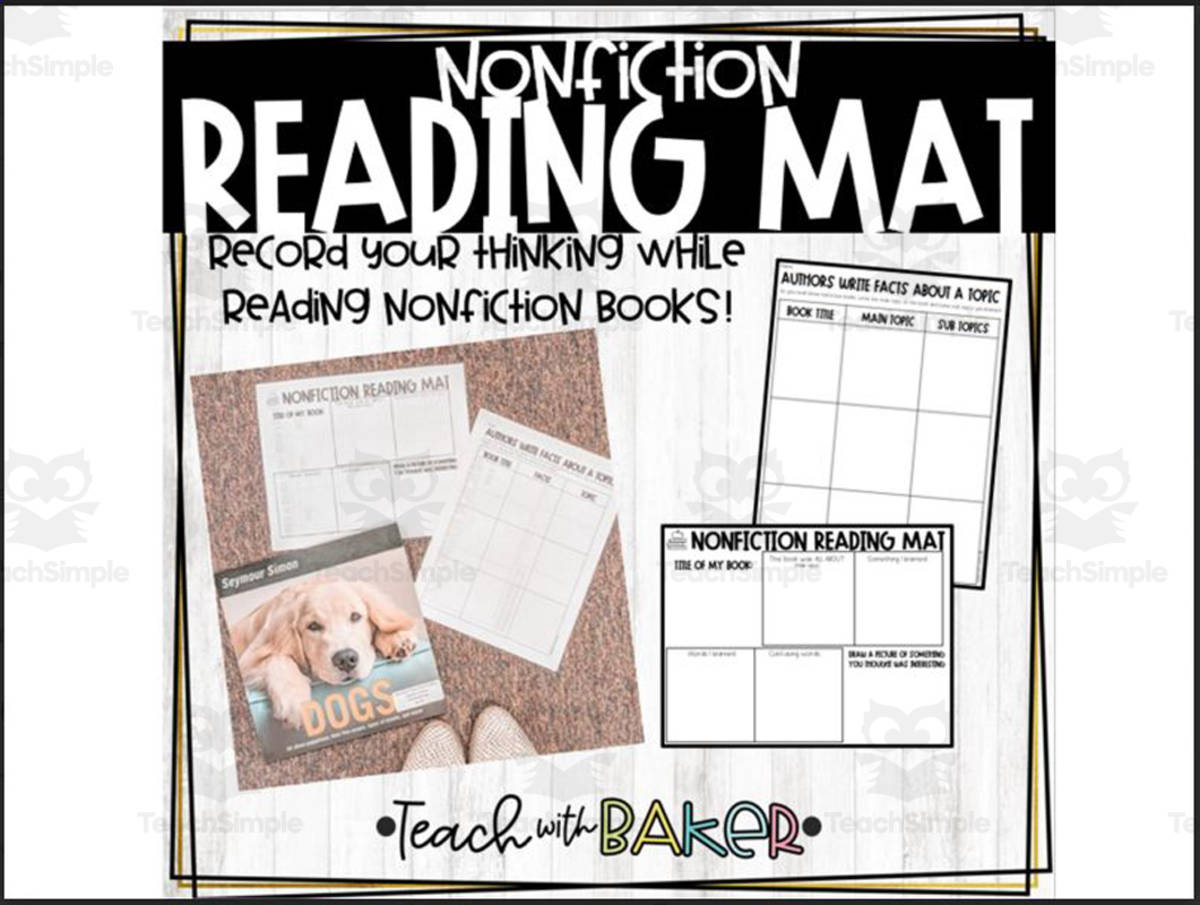 An educational teaching resource from Teach With Baker entitled Non Fiction reading Mat downloadable at Teach Simple.