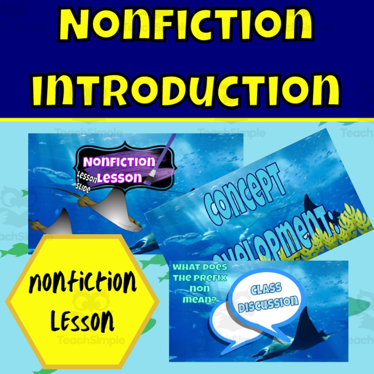 An educational teaching resource from Ezee 101 entitled Nonfiction lesson downloadable at Teach Simple.