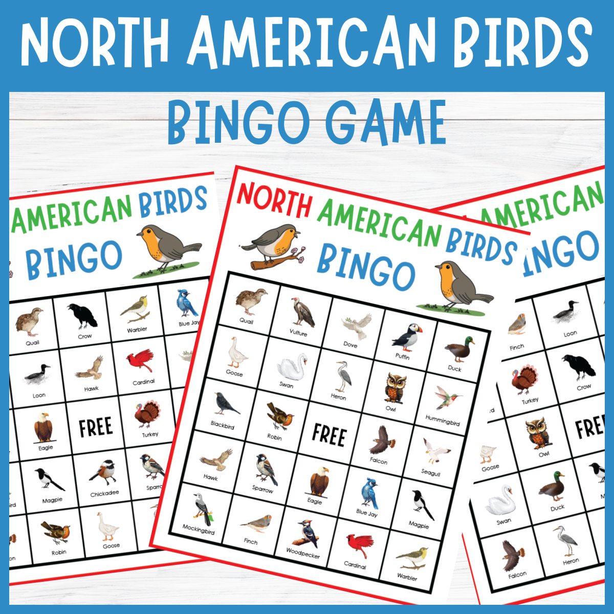 An educational teaching resource from Perfect_Printables entitled North American Birds Bingo Backyard Bird Activities & Nature Education downloadable at Teach Simple.