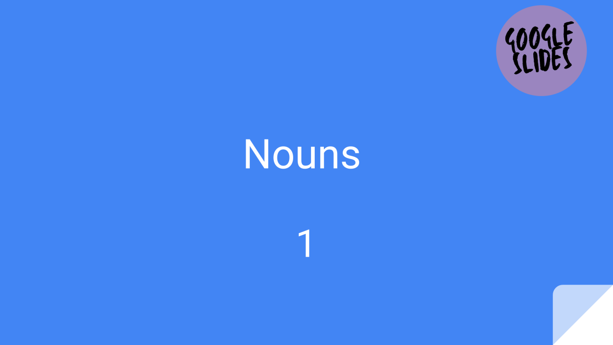 An educational teaching resource from Cored Education entitled Nouns Sample: Grammar Grade 3-4 (Google Slides) downloadable at Teach Simple.