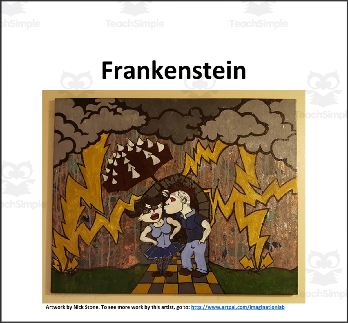 An educational teaching resource from The Education Lab entitled Novel Study Guide: Frankenstein downloadable at Teach Simple.