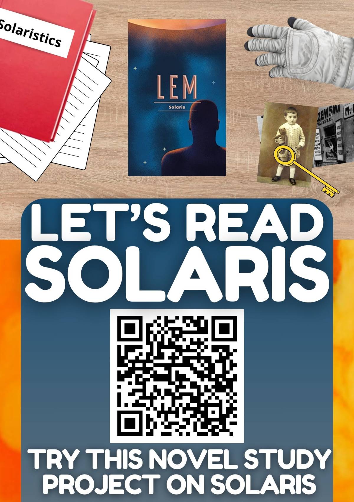 An educational teaching resource from Learning with Alan entitled Novel Study on Solaris - Stanisław Lem - Science Fiction - Project downloadable at Teach Simple.