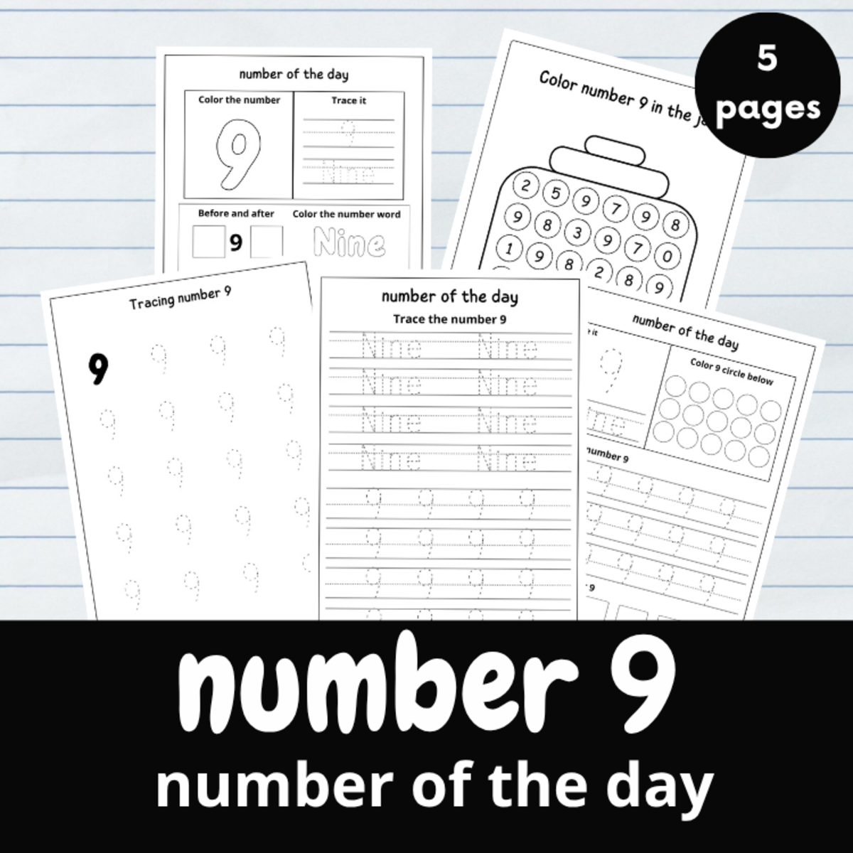 An educational teaching resource from successful teachers resource entitled number 9 handwriting worksheet - number 9 practice sheets. downloadable at Teach Simple.