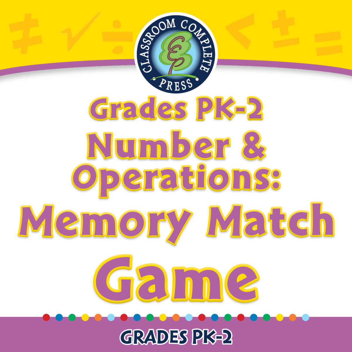 An educational teaching resource from Classroom Complete Press entitled Number & Operations: Memory Match Game - PC Software downloadable at Teach Simple.