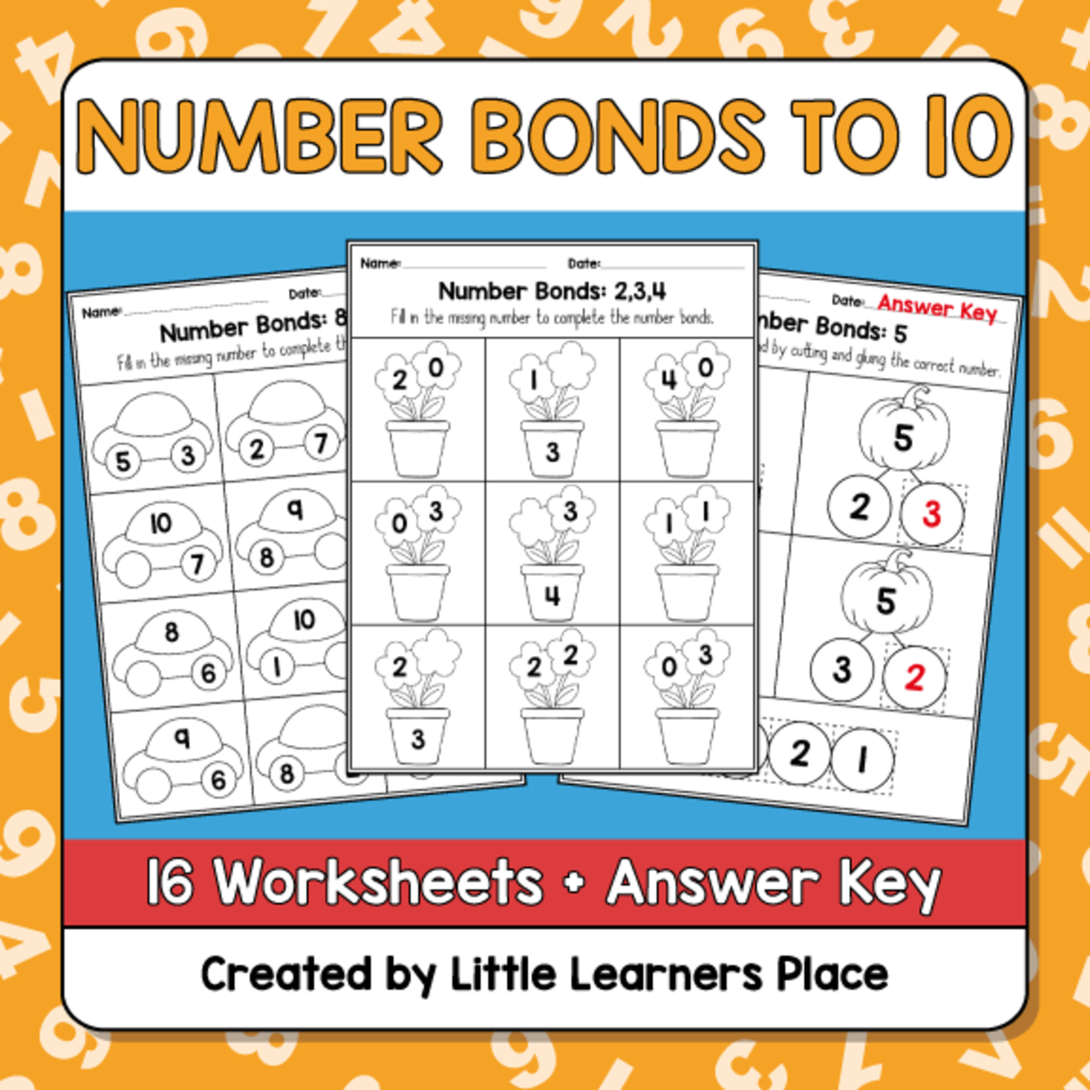 Number Bonds to 10 Worksheets - Part Part Whole preview