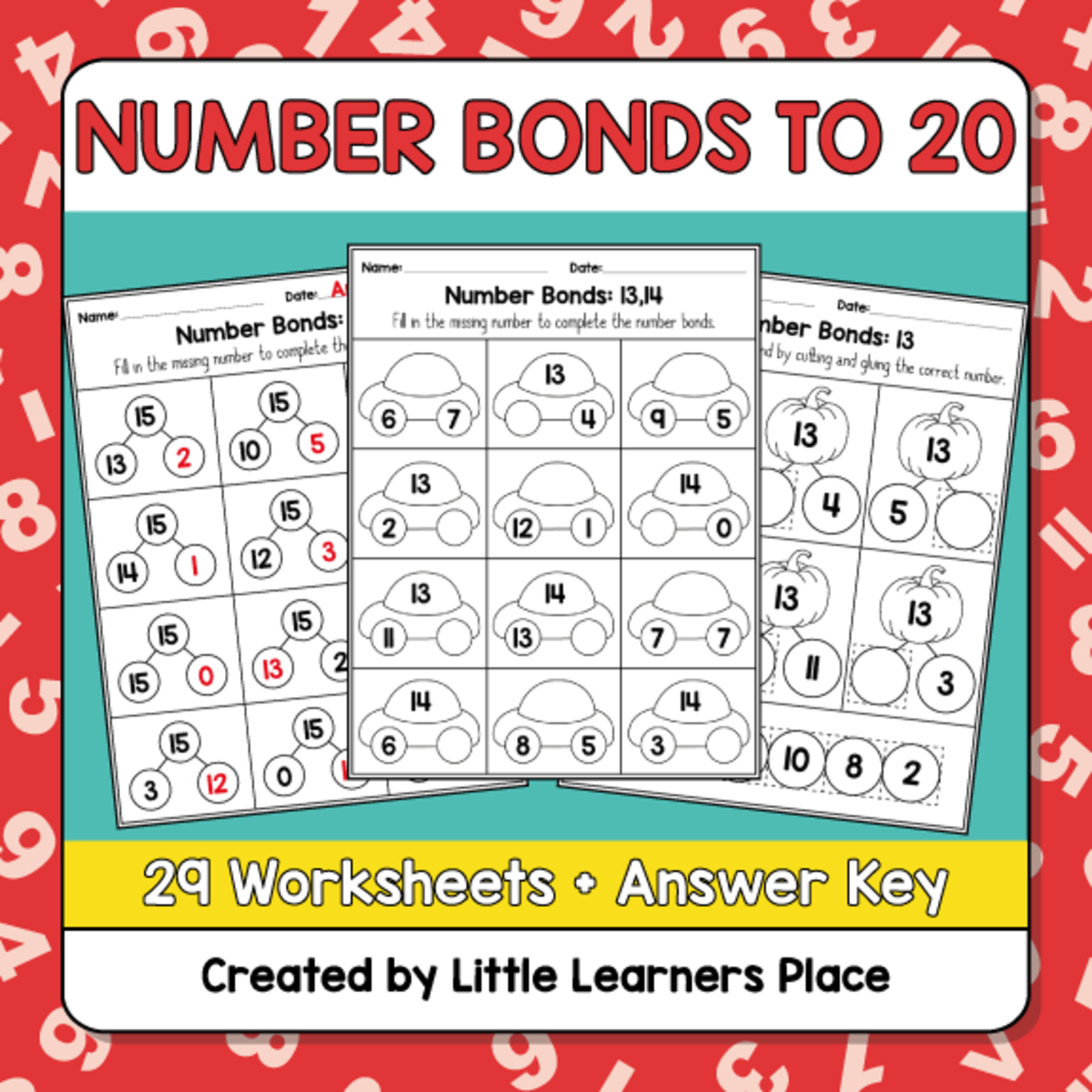 Number Bonds to 20 Worksheets - Part Part Whole preview
