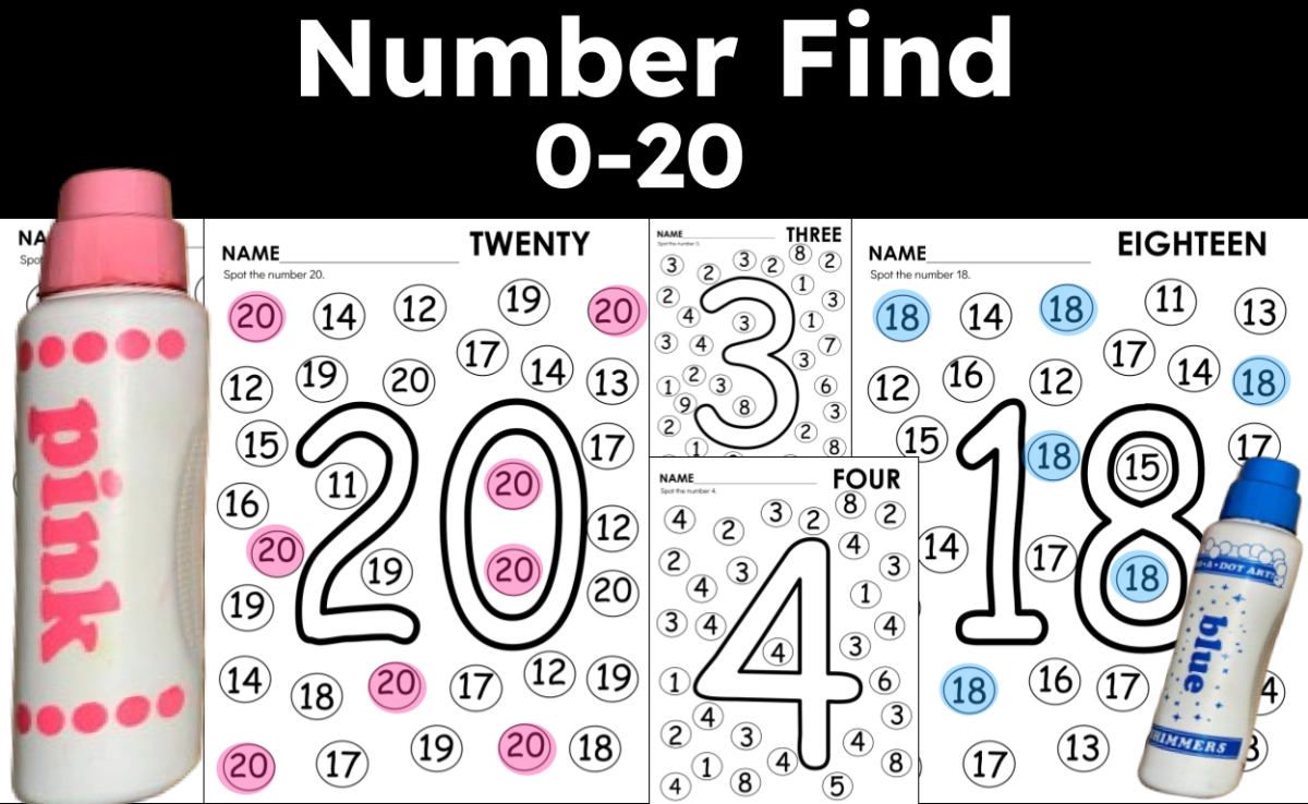 An educational teaching resource from CraftEdPrints entitled Number Hunt 0-20 downloadable at Teach Simple.